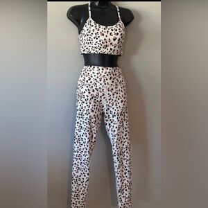 SAGE Collective sports bra and High Rise 7/8 Ergret Print Leggings set